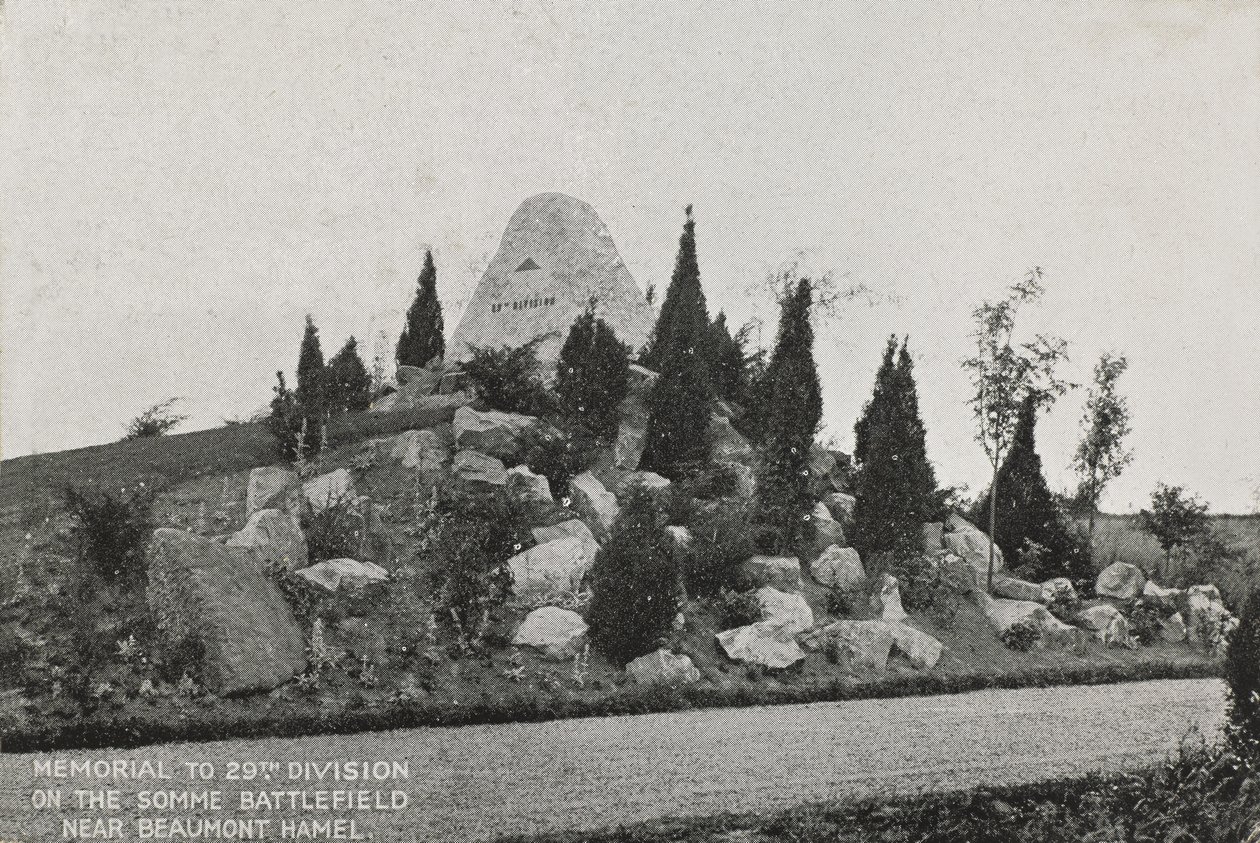 Denkmal für die 29. Division auf dem Schlachtfeld der Somme, in der Nähe von Beaumont Hamel von English Photographer