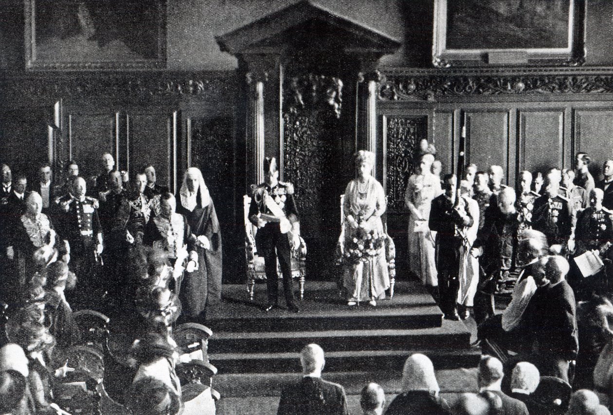 Der König appelliert an das Volk von Irland im Rathaus, Illustration aus 