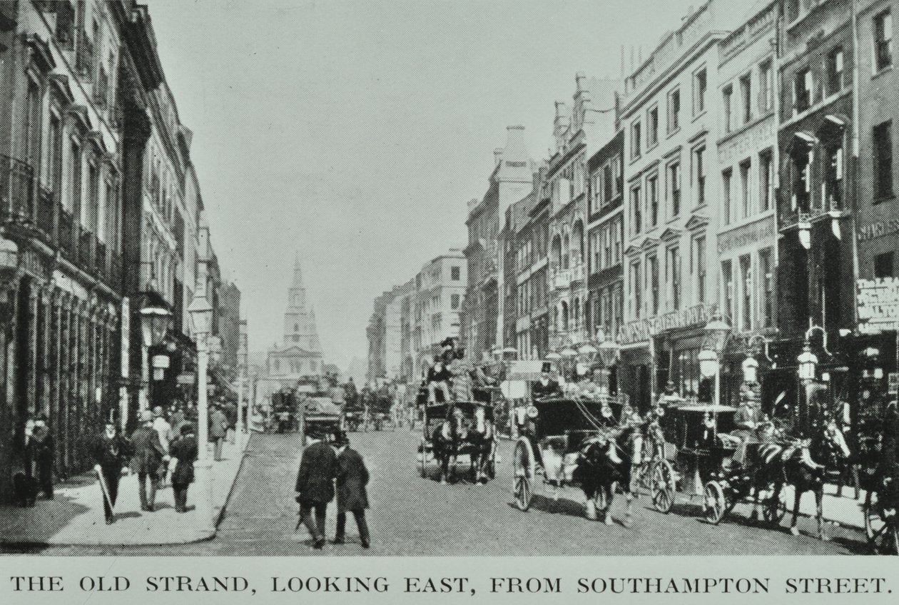 The Old Strand, Blick nach Osten, von Southampton Street, ca. 1890 von English Photographer