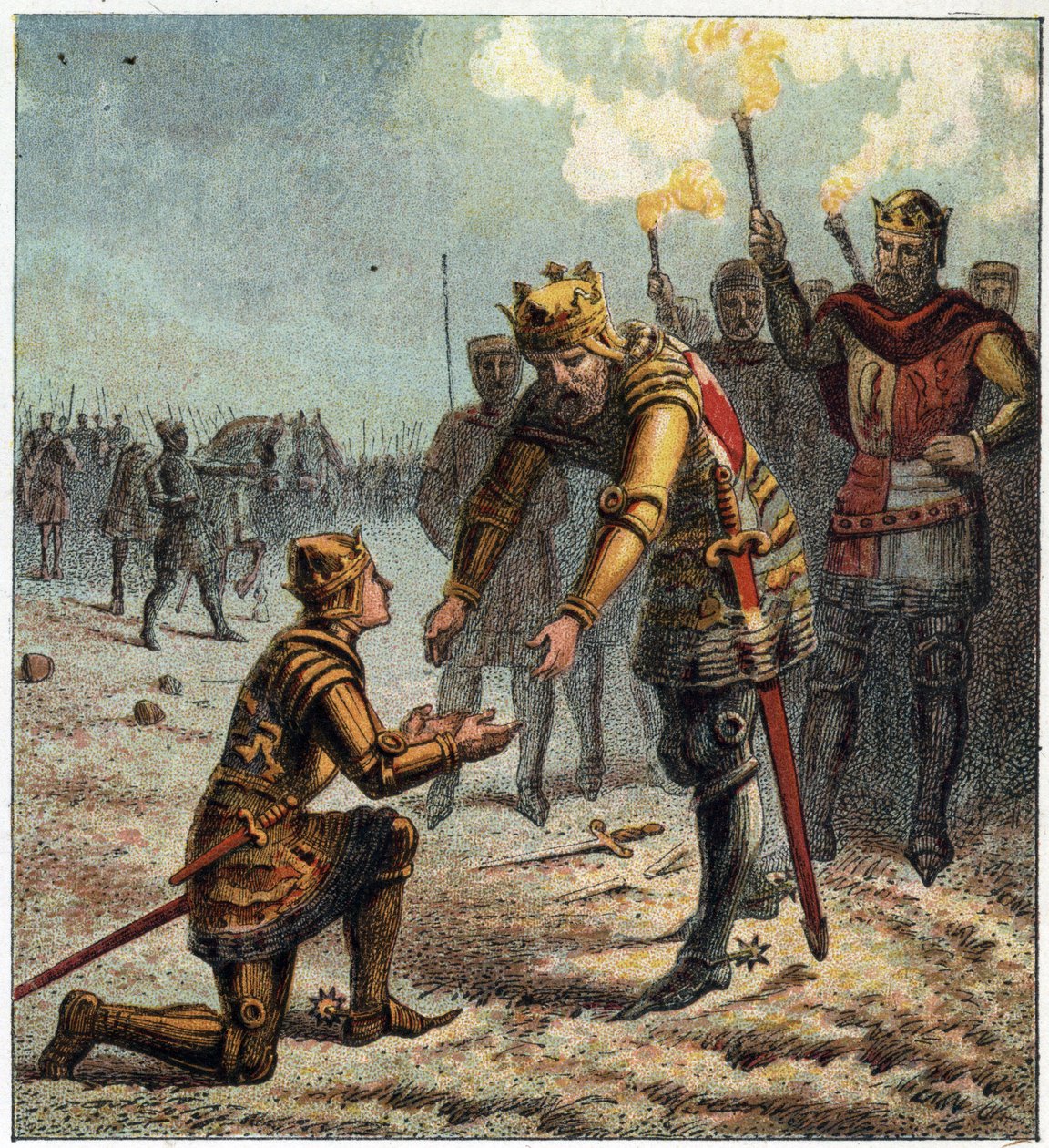Hundertjähriger Krieg: Edward Plantagenet (Edward von Woodstock Brackembury) von English School