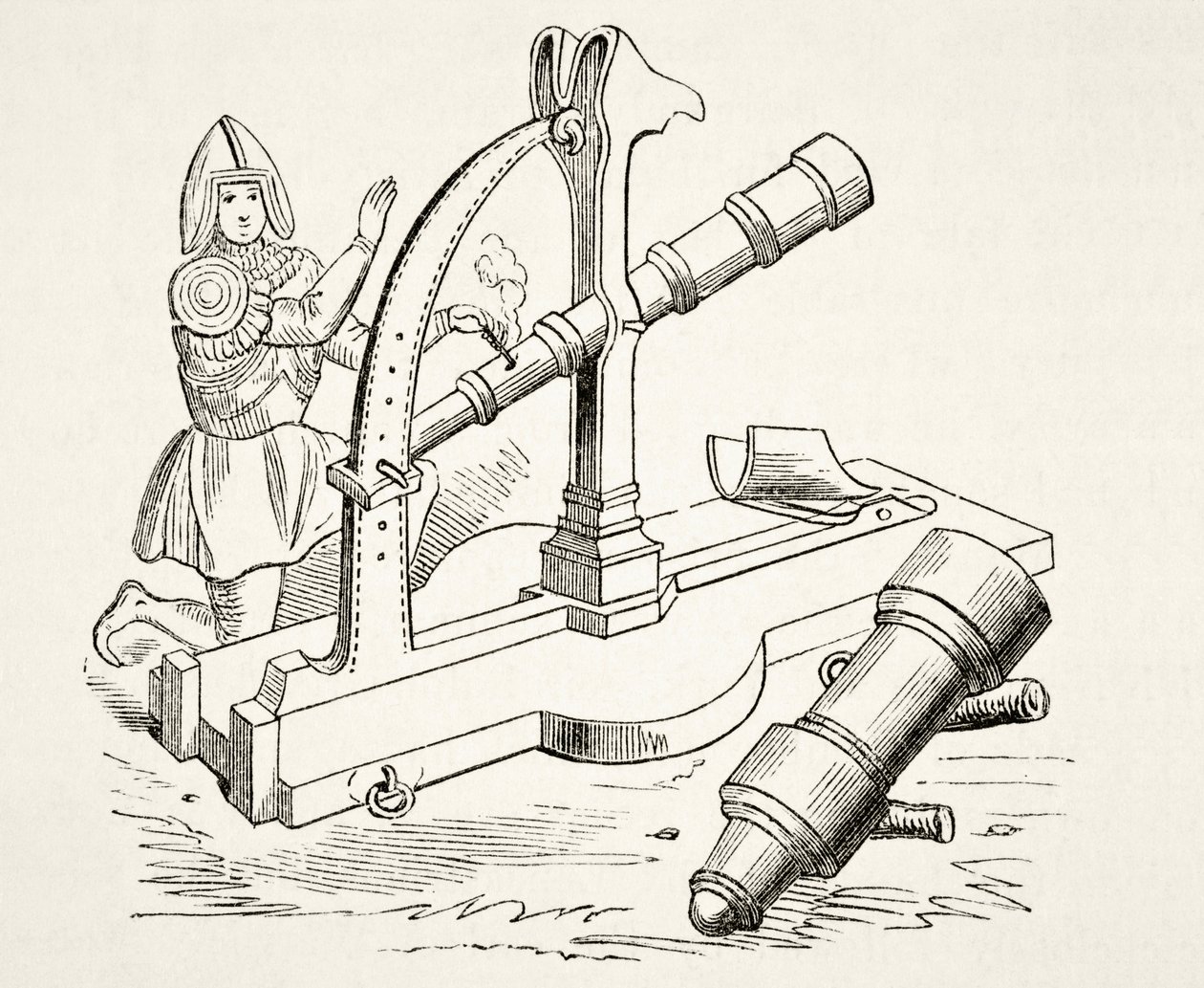 Eine Kanone aus dem 15. Jahrhundert, aus 