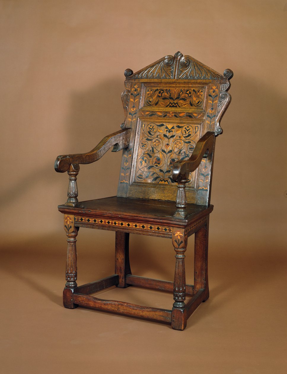 Ein Charles I Sessel, Mitte 1600er von English School