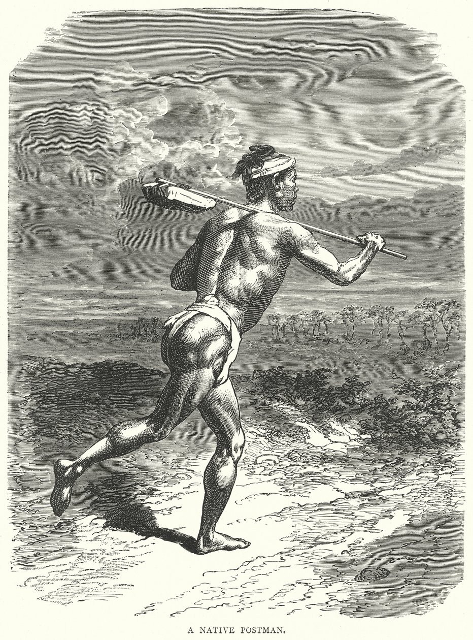 Ein einheimischer Postbote von English School