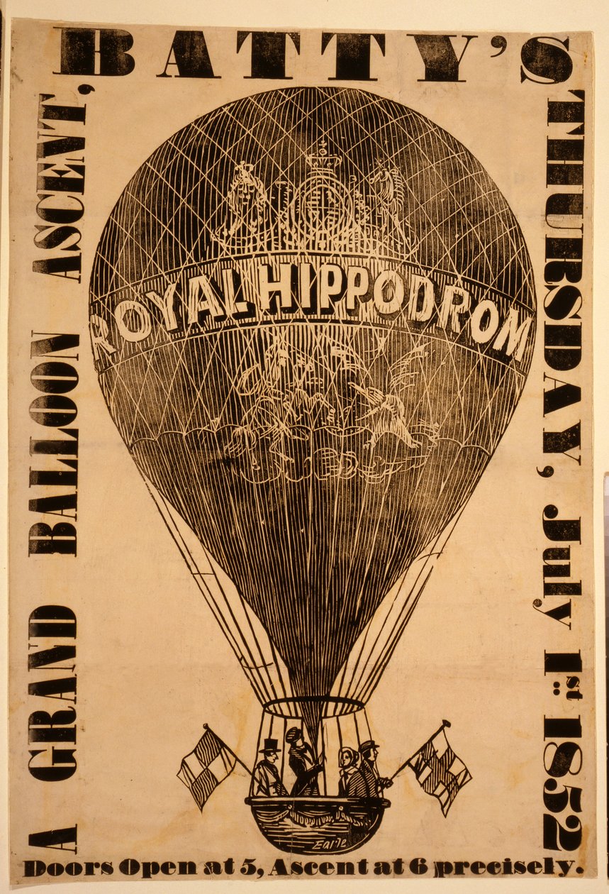 Ein großer Ballonaufstieg, Battys, Donnerstag, 1. Juli 1852 von English School