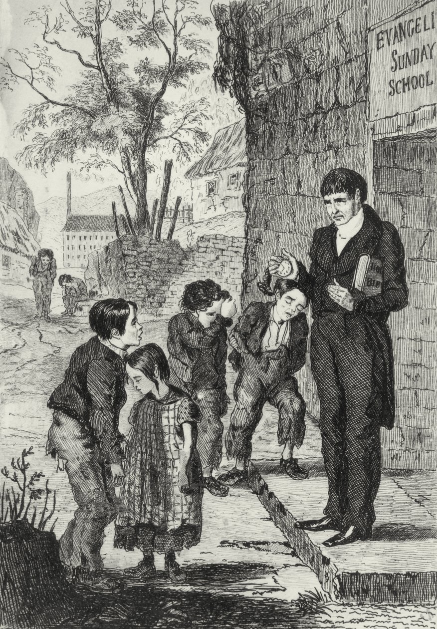 Ein ernster Herr, der eine Fabrik besitzt von English School