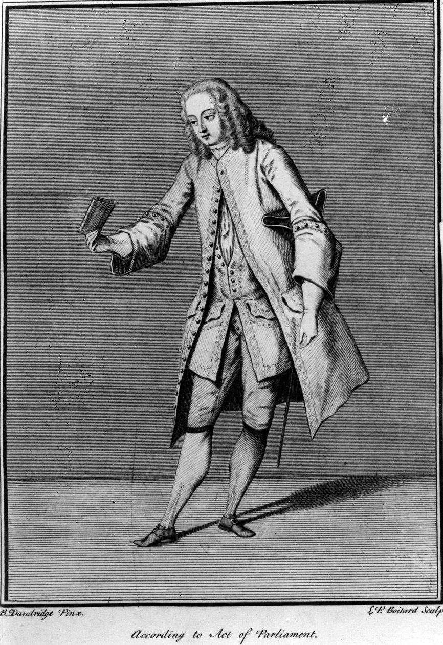 Nach dem Parlamentsgesetz, gemacht von Louis Phillippe Boltard nach Bartholomew Dandridge, 1737 von English School