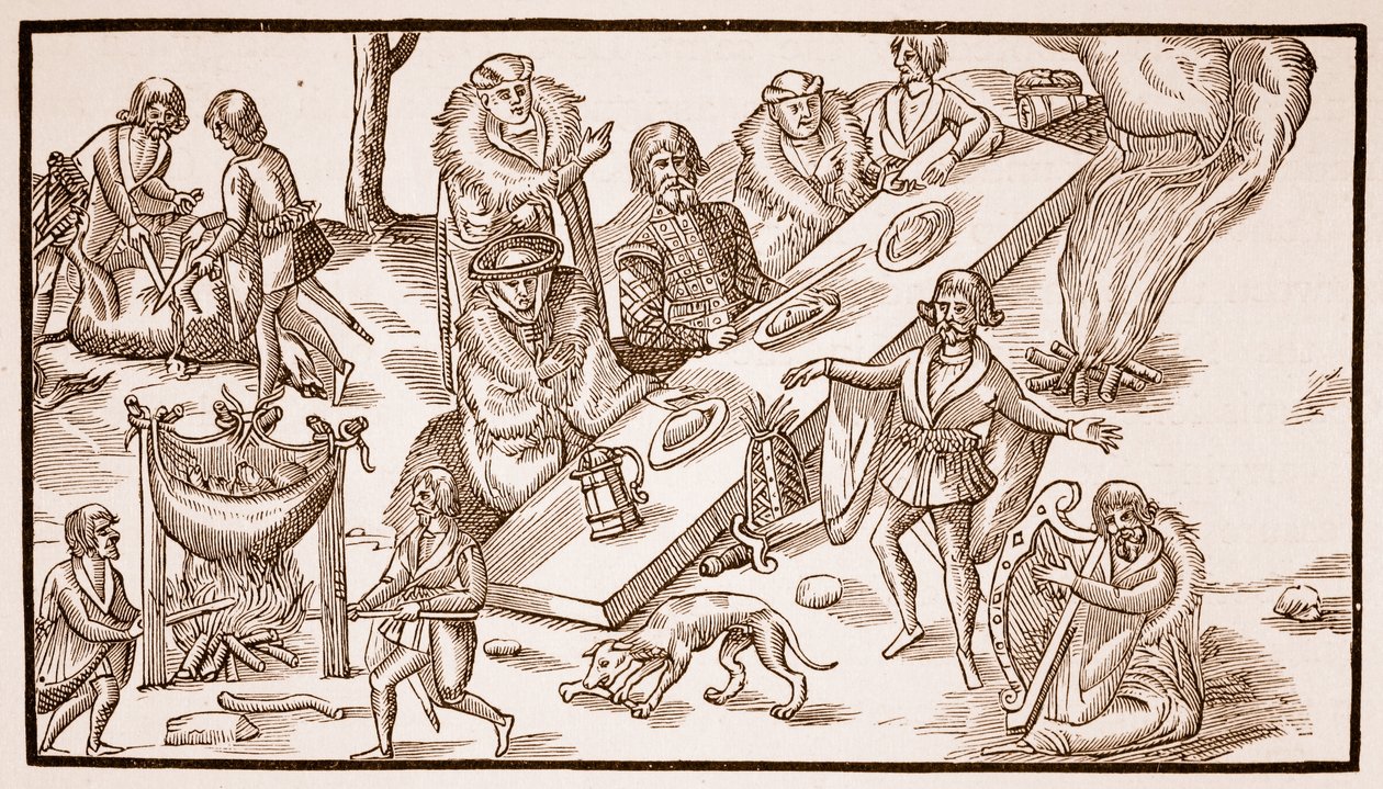 Ein irisches Bankett, 1581 von English School