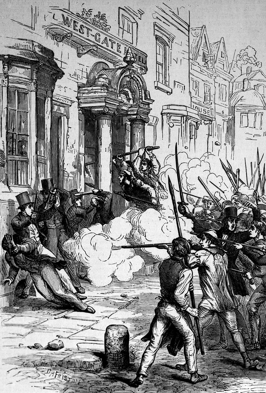 Angriff auf das Westgate Hotel, Newport am 4. November 1839 von English School