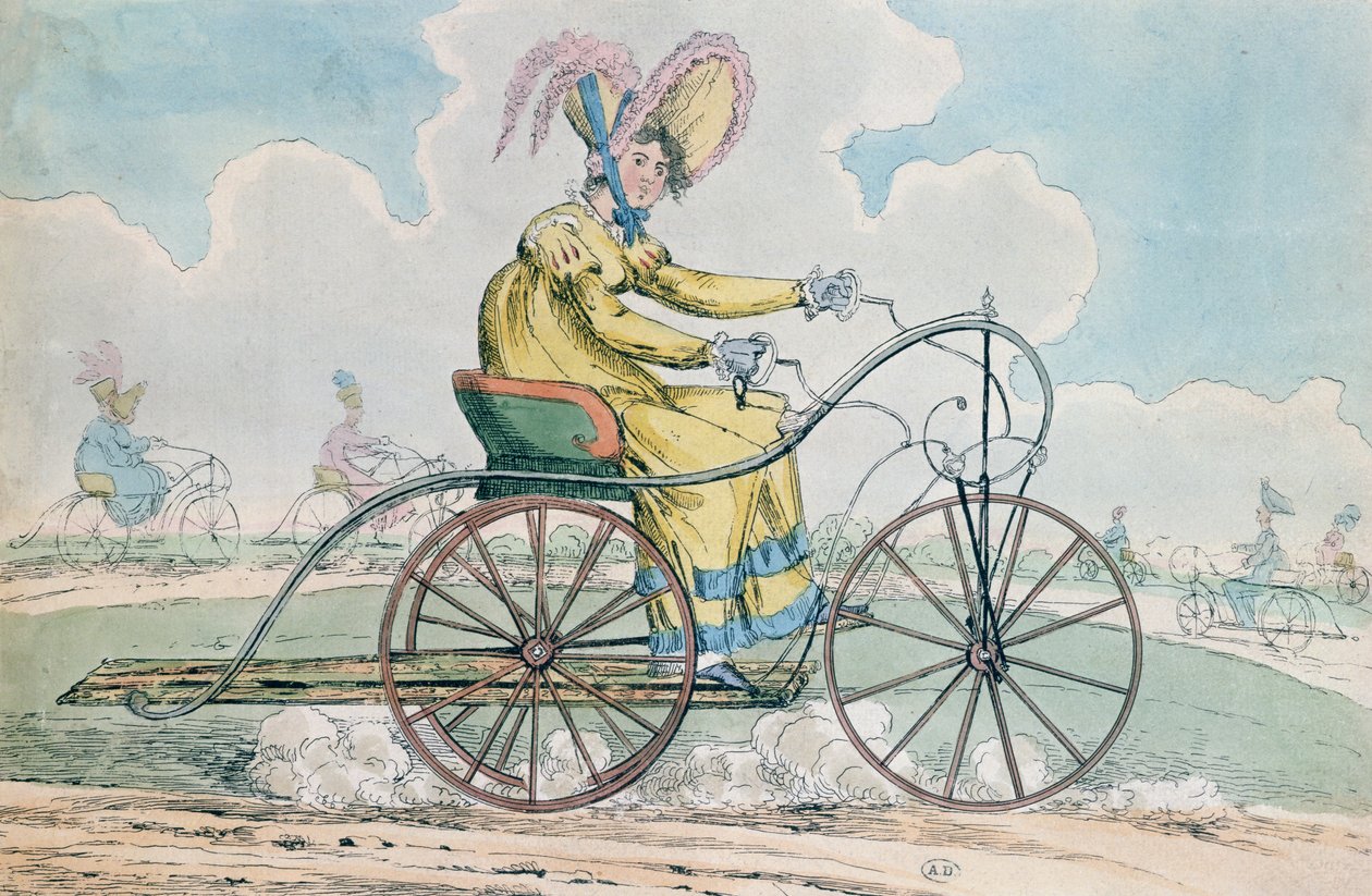 Dreirad, das Damenhobby, 1819 von English School