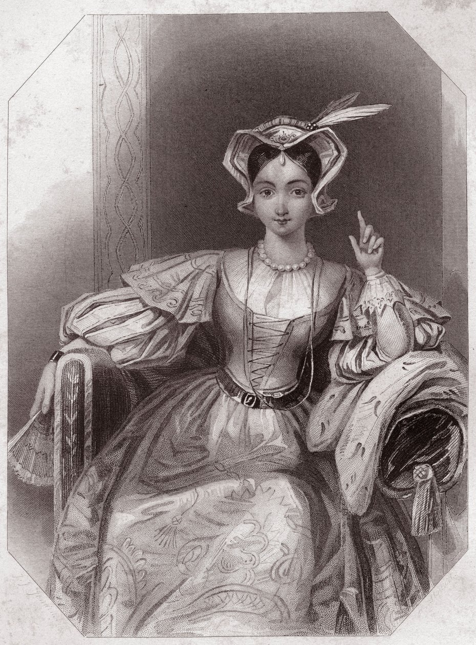Katharina von Frankreich (Katharina, Tochter von Karl VI. und Isabeau) (Heinrich V) - in „Galerie der Frauen von Shakespeare, Sammlung von fünfundvierzig ernsten Porträts von frühen Londoner Künstlern, bereichert mit kritischen und literarischen Hinweisen“ von English School