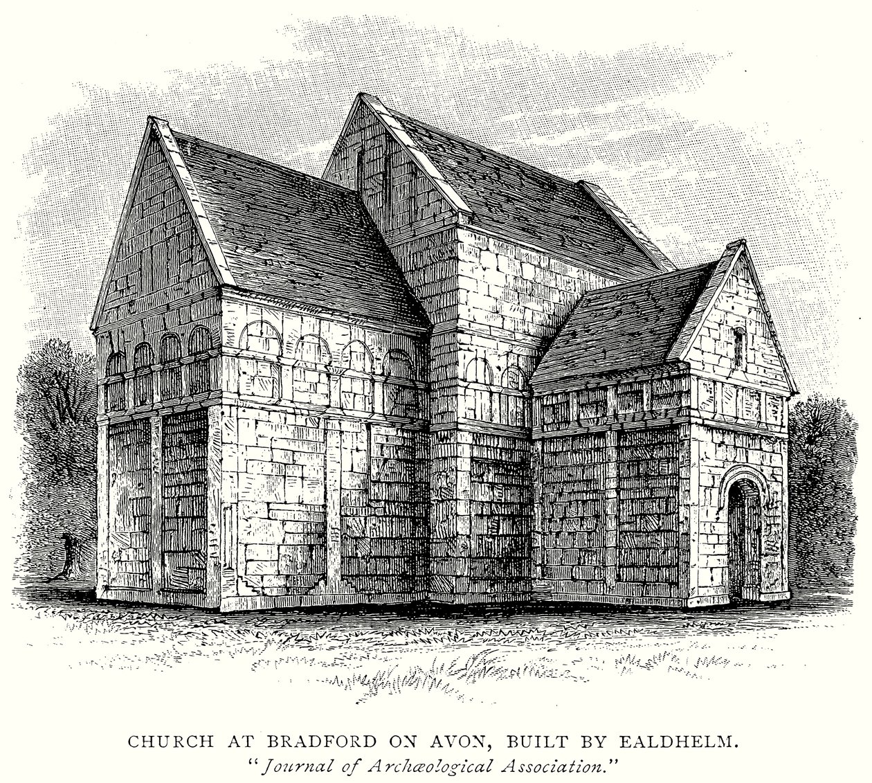 Kirche in Bradford on Avon, erbaut von Ealdhelm von English School