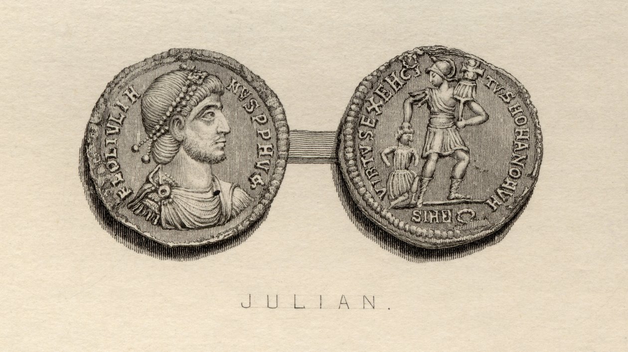 Münze aus der Zeit von Julian dem Abtrünnigen von English School
