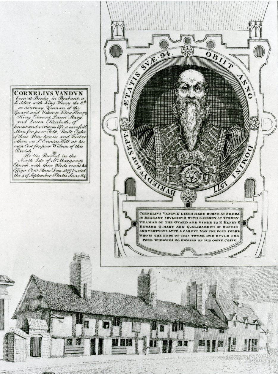 Cornelius Van Dun (1483-1577) Denkmal und Armenhäuser von English School