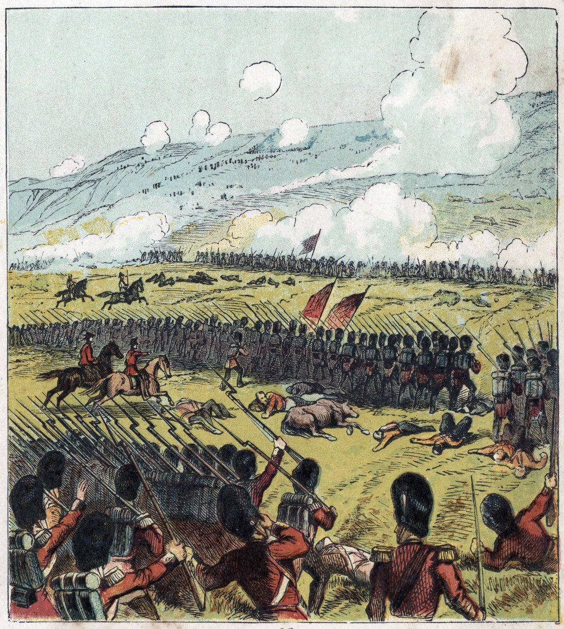 Krimkrieg (1853-1856): Die Schlacht an der Alma zwischen der russischen Armee und einer britisch-französisch-türkischen Koalition am 20.09.1854. 