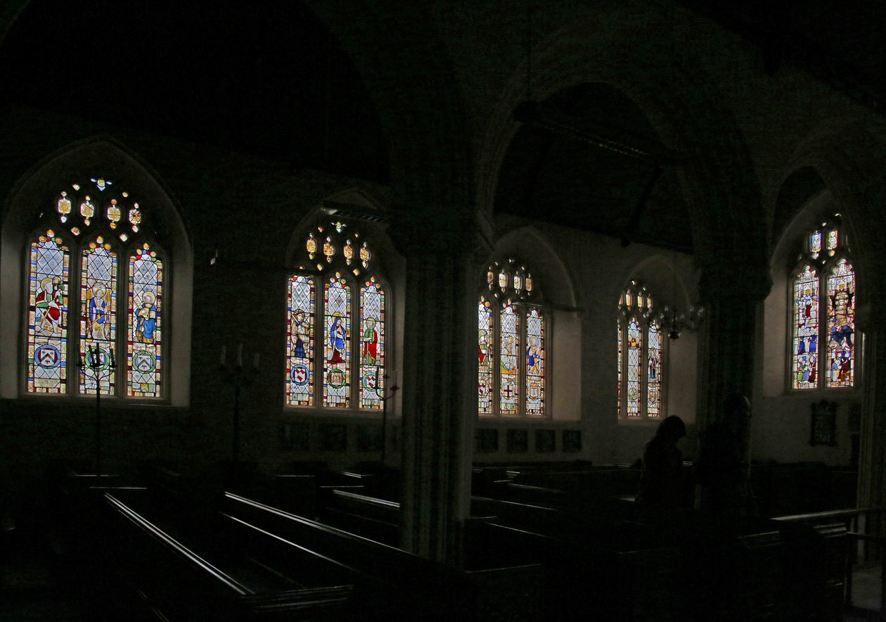 Darstellung einer Ansicht der Nordseite der Kirche von English School