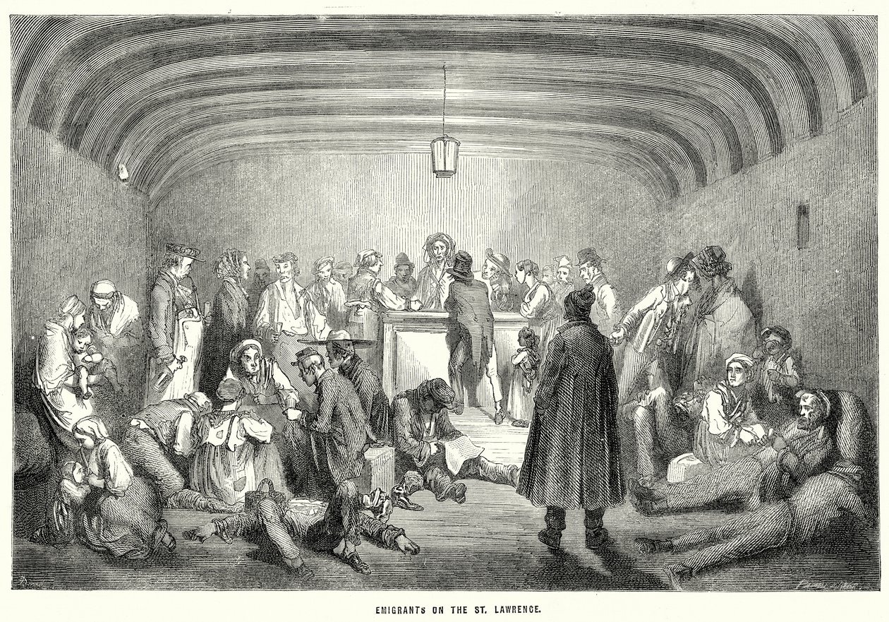 Auswanderer auf dem St. Lawrence von English School