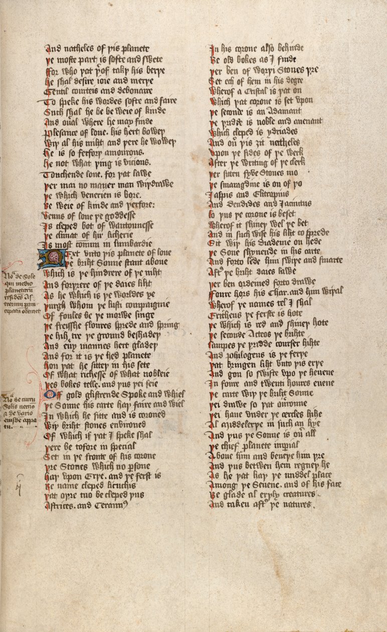 F151r aus Ms New Coll 266, De confessio amantis von John Gower von English School