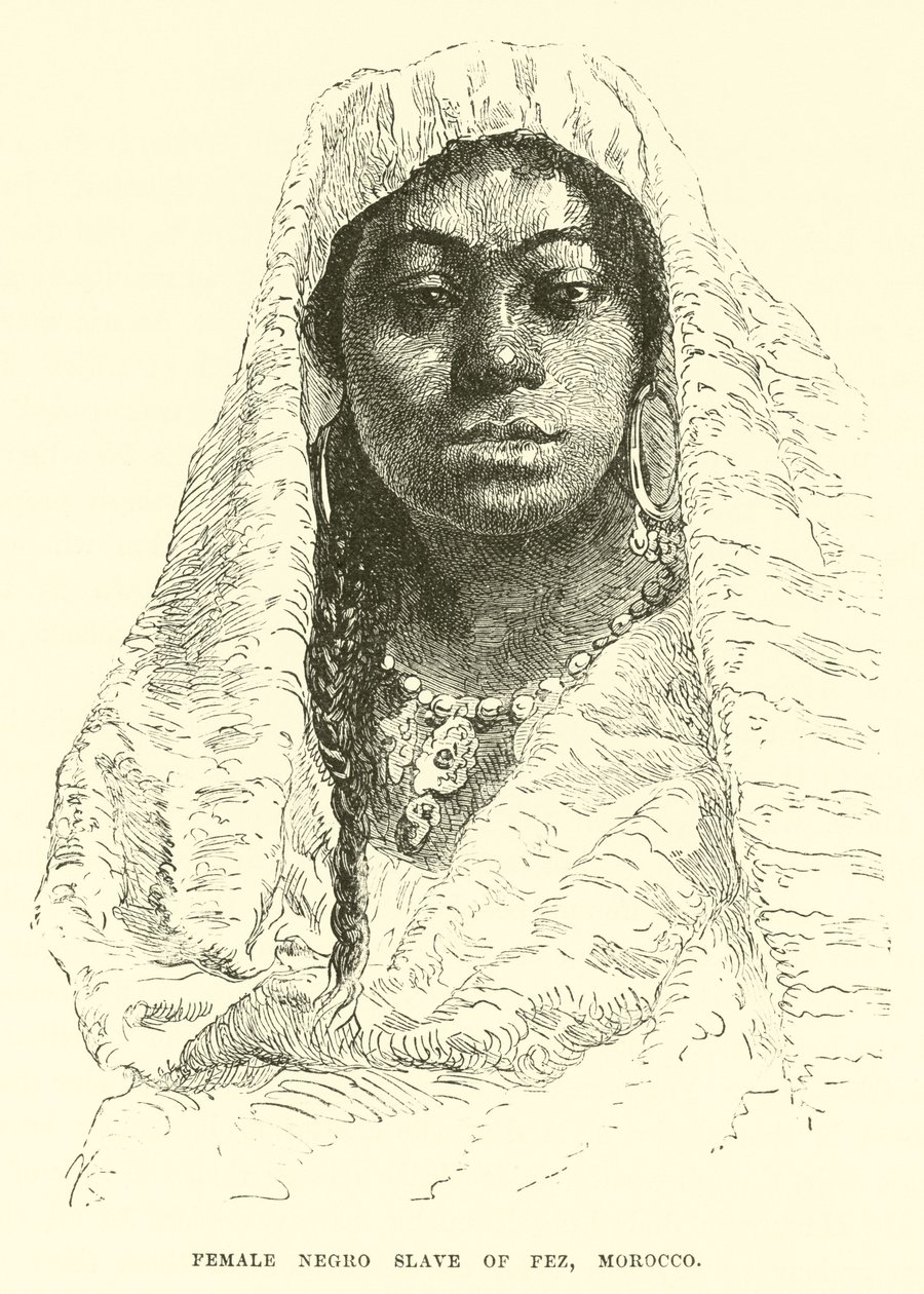 Weibliche Negersklavin von Fès, Marokko von English School