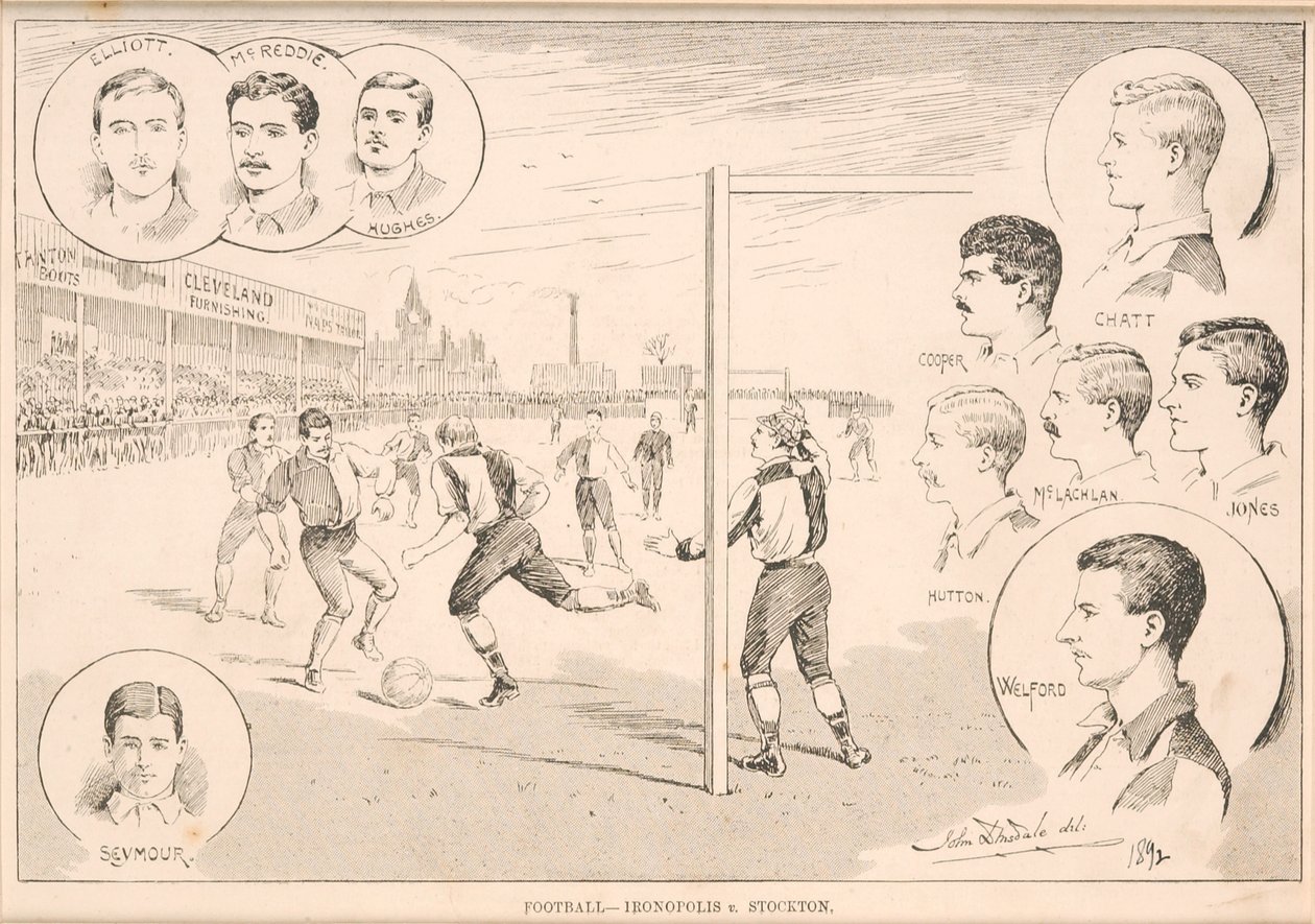 Fußball - Ironopolis gegen Stockton, 1892 von English School