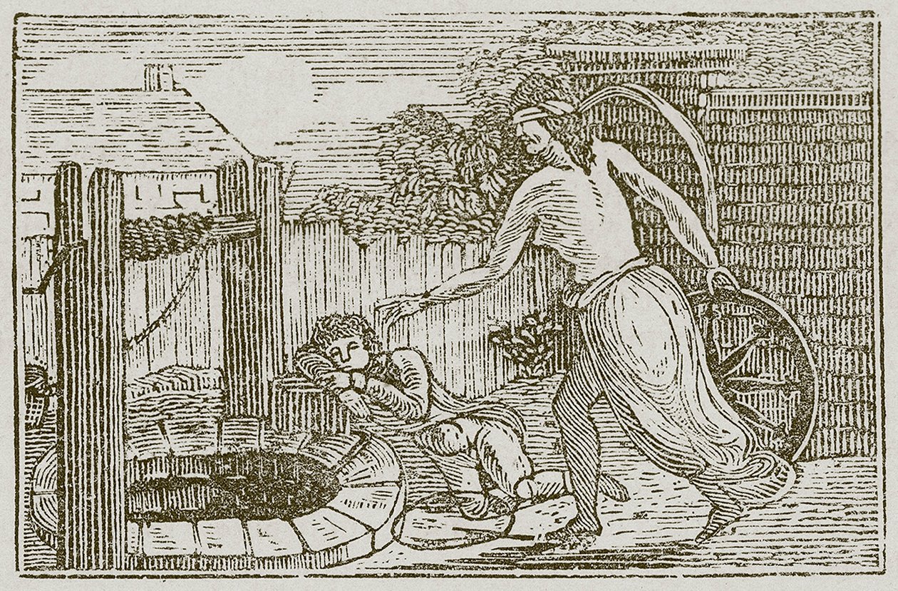 Fortuna und der Junge (Gravur) von English School