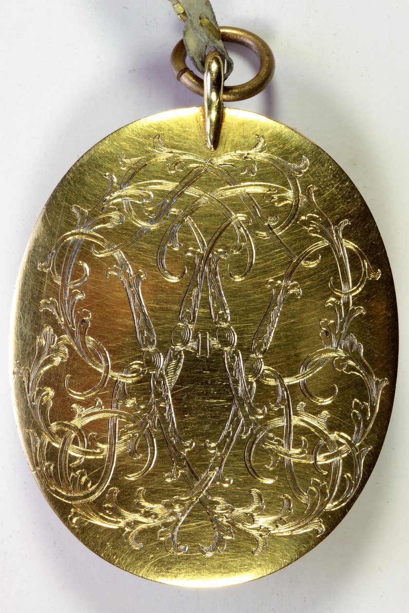 Rahmen für ein Miniaturporträt eines Herrn namens William Lord Russell (Gold) von English School