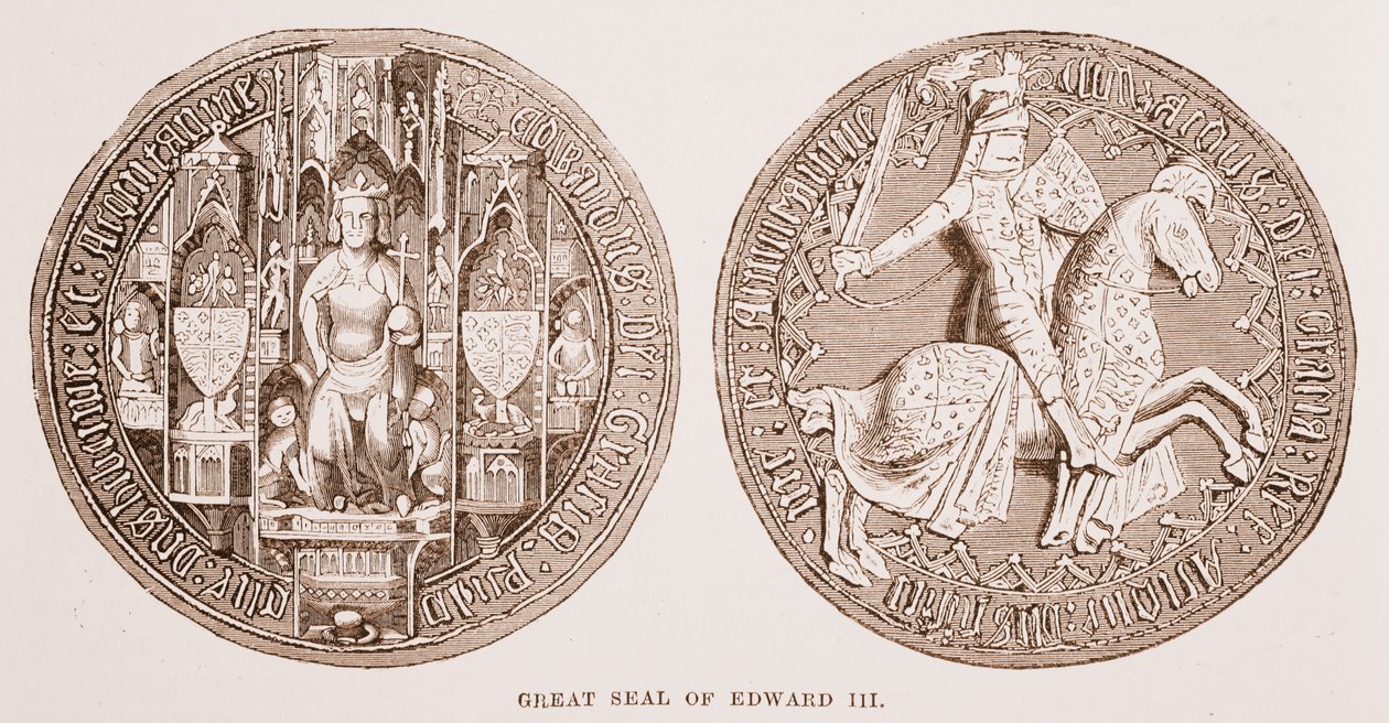 Großes Siegel von Edward III von English School