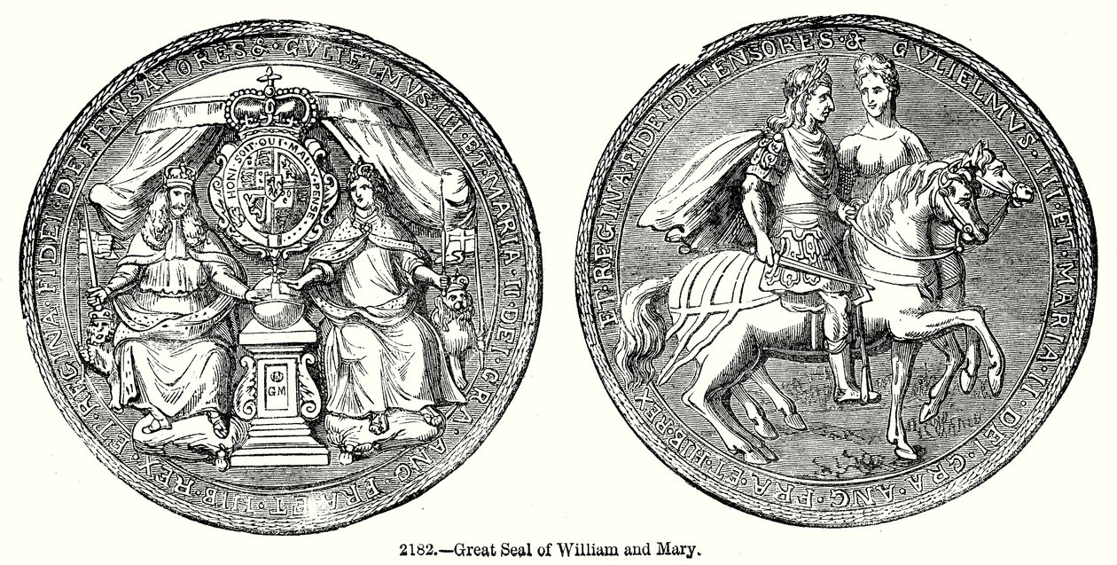 Großes Siegel von Wilhelm und Maria (Gravur) von English School