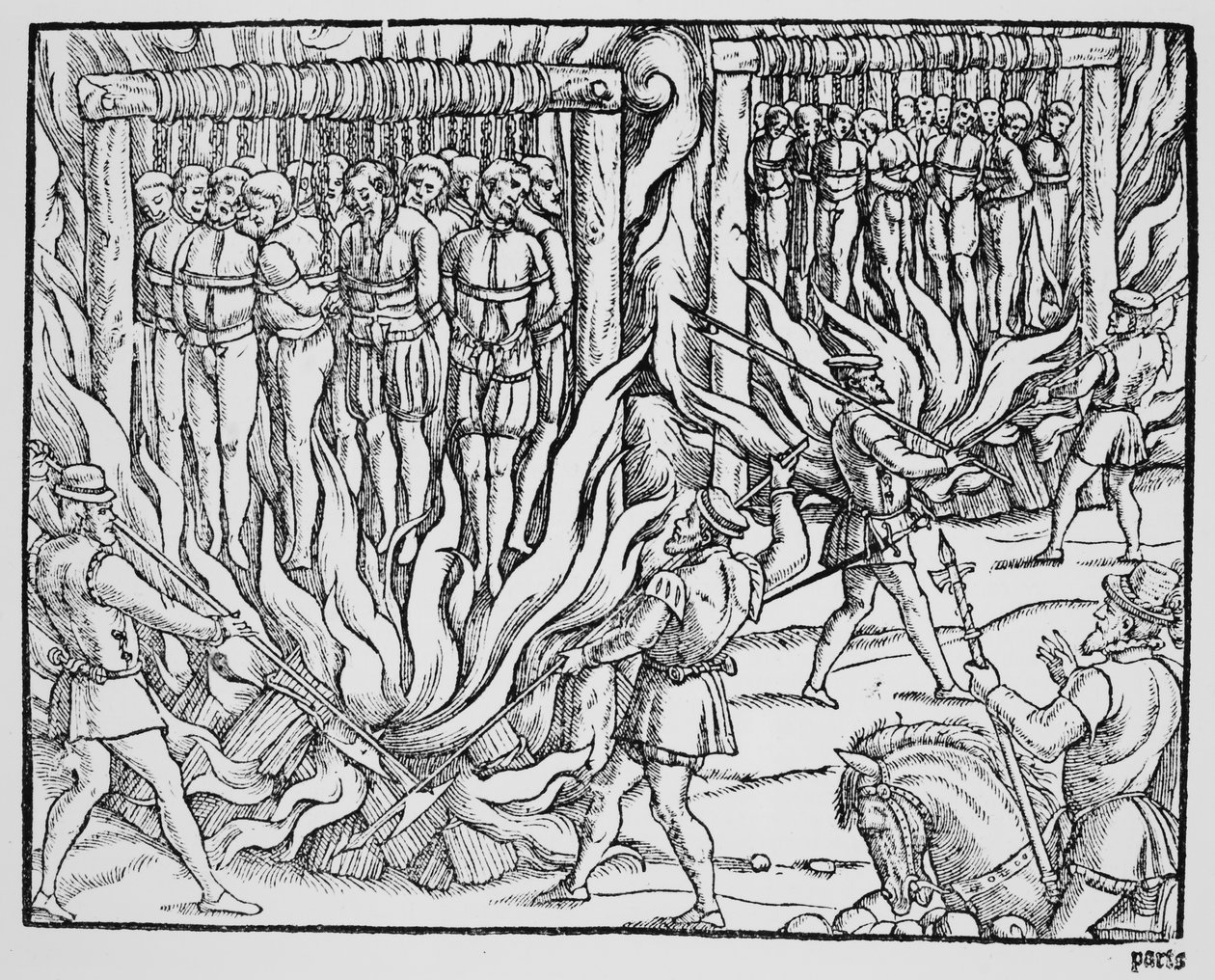 Hängen und Verbrennen verschiedener Personen im ersten Jahr der Herrschaft von Heinrich V. von English School