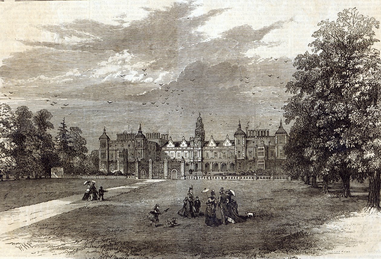 Hatfield House, der Sitz des Marquis von Salisbury, aus 