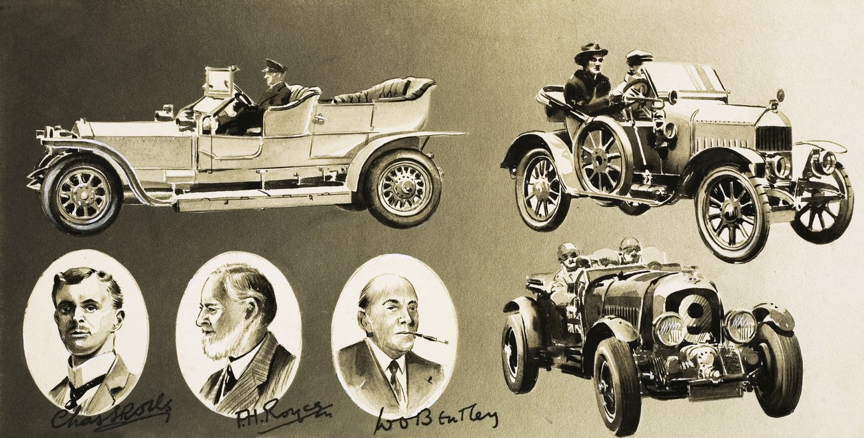 Henry Royce, Charles Rolls, W. O. Bentley – drei Pioniere des Automobils von English School