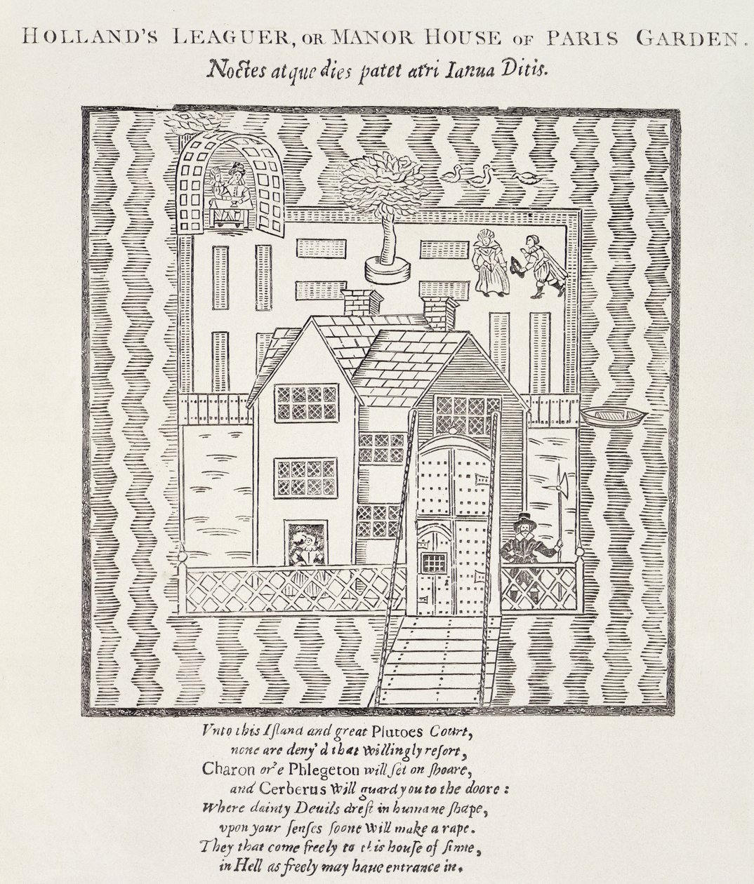 Hollands Leaguer, oder Herrenhaus, von Paris Garden, Southwark, London von English School