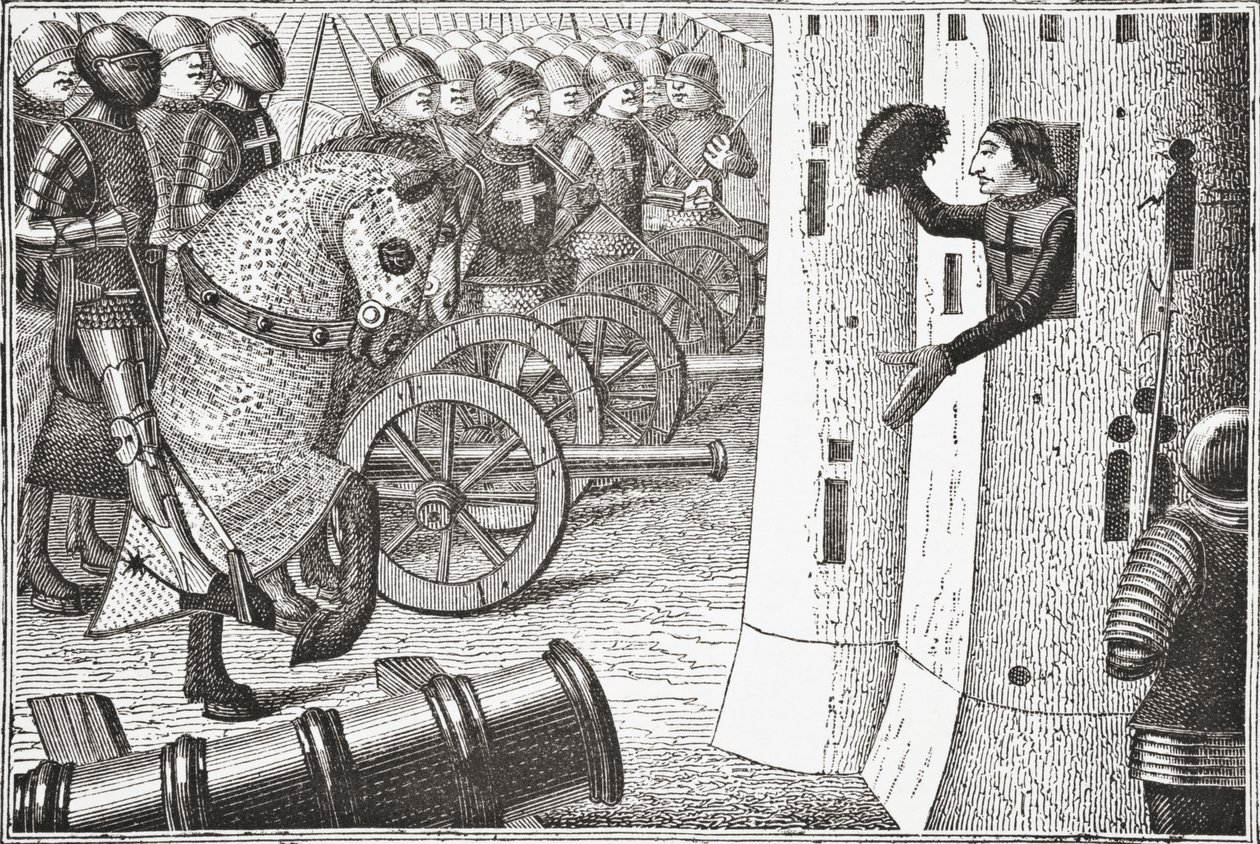 Wie Jean Duc Alençon die Stadt Alençon eroberte, 1878 von English School