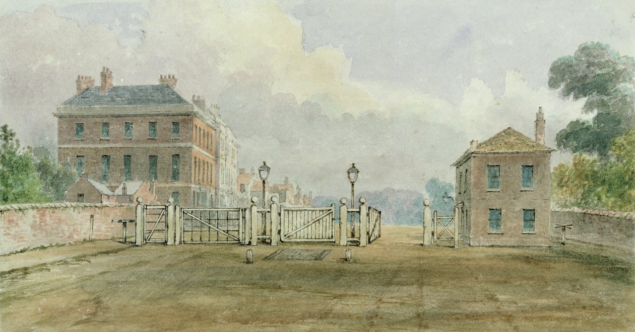 Hyde Park Corner Mautstelle, 1785 von English School