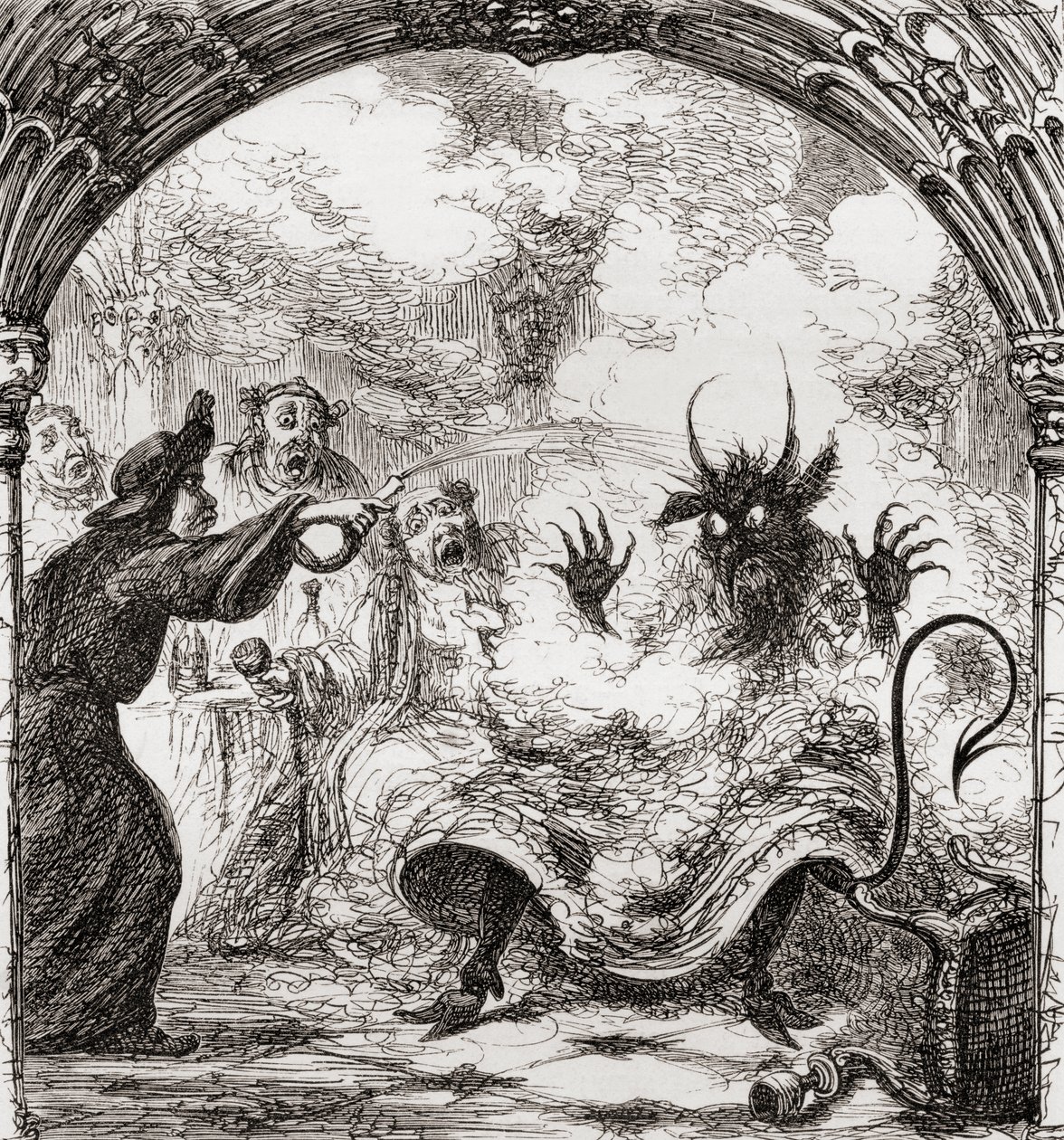 Illustration nach George Cruikshank für das Gedicht 