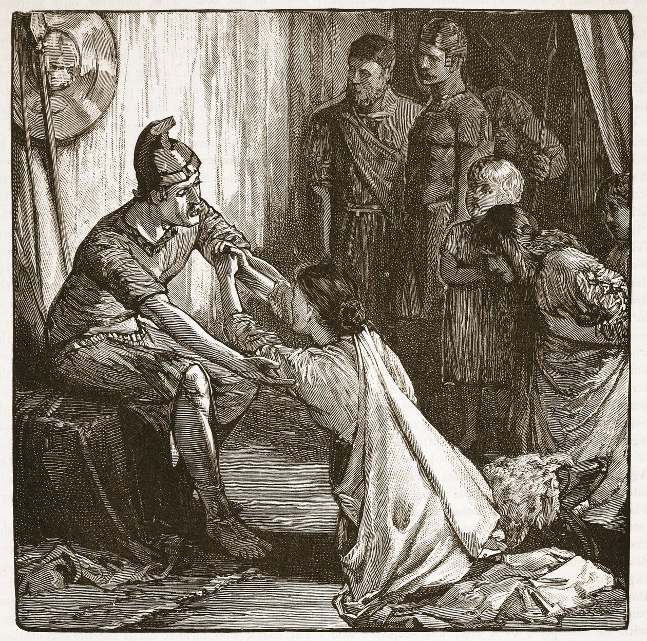 Interview zwischen Coriolanus und seiner Frau und Mutter von English School