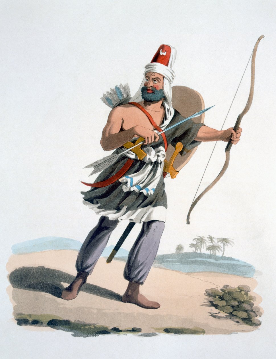 Janitschar von Arabien, aus The Military Costume of Turkey, 1830 von English School