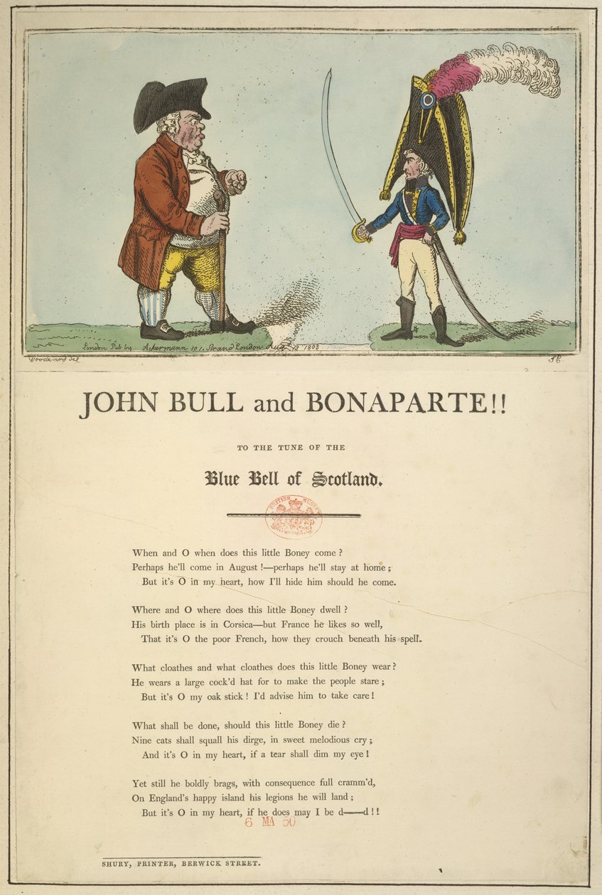 John Bull und Bonaparte von English School