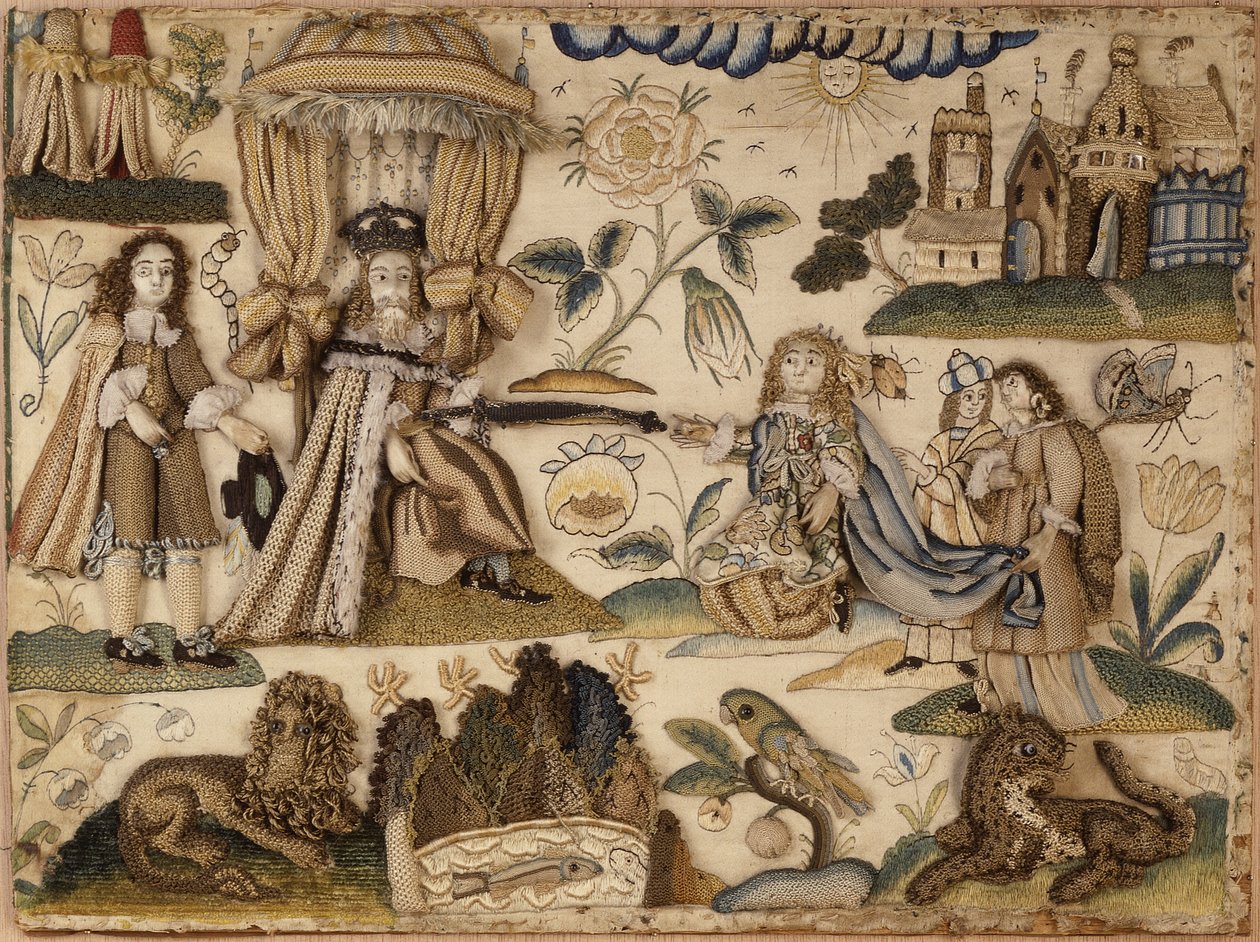 König Ahasveros und Königin Esther, um 1660 von English School
