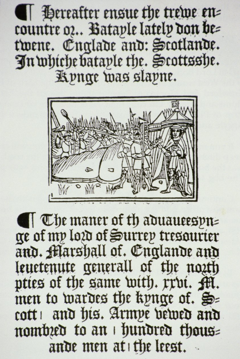 König Heinrich VIII. (1491-1547) und seine Ritter nach dem englischen Sieg über die Schotten bei Flodden Field, 1513 von English School