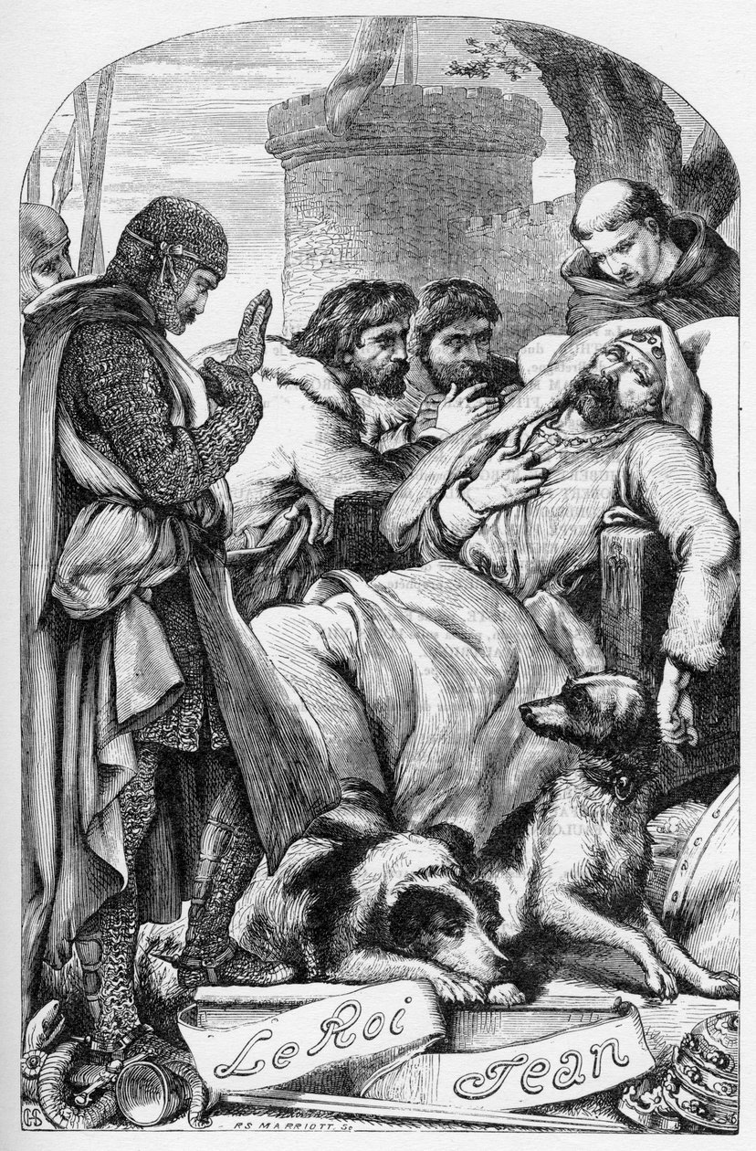 Das Leben und der Tod von König Johann - Illustration in „Werke komplett von William Shakespeare“ 1866 - Die Illustrationen und die allgemeine Form dieser Ausgabe sind von Cassell