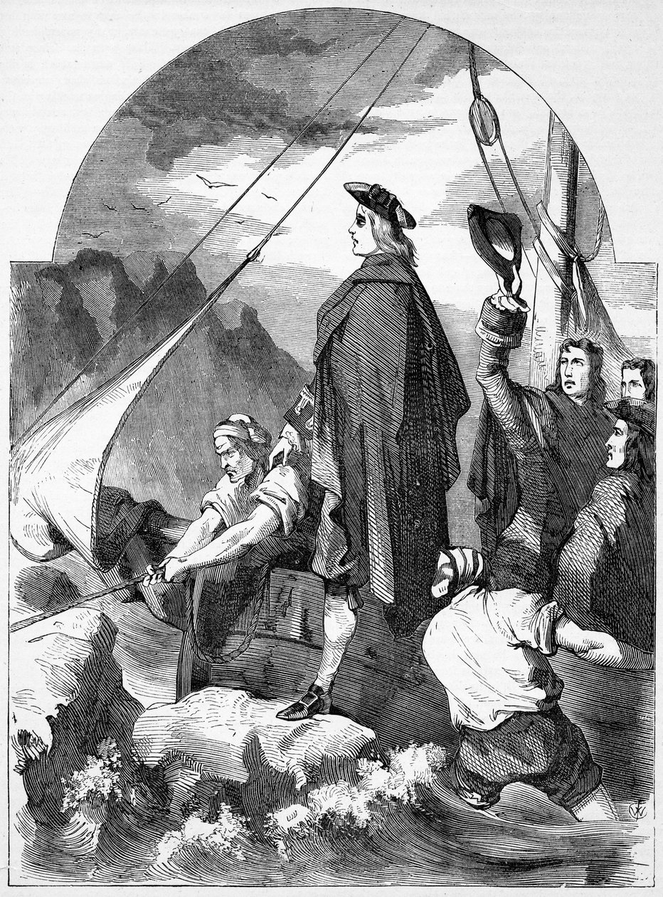 Landung des Chevalier de St. George in Schottland, Illustration aus 