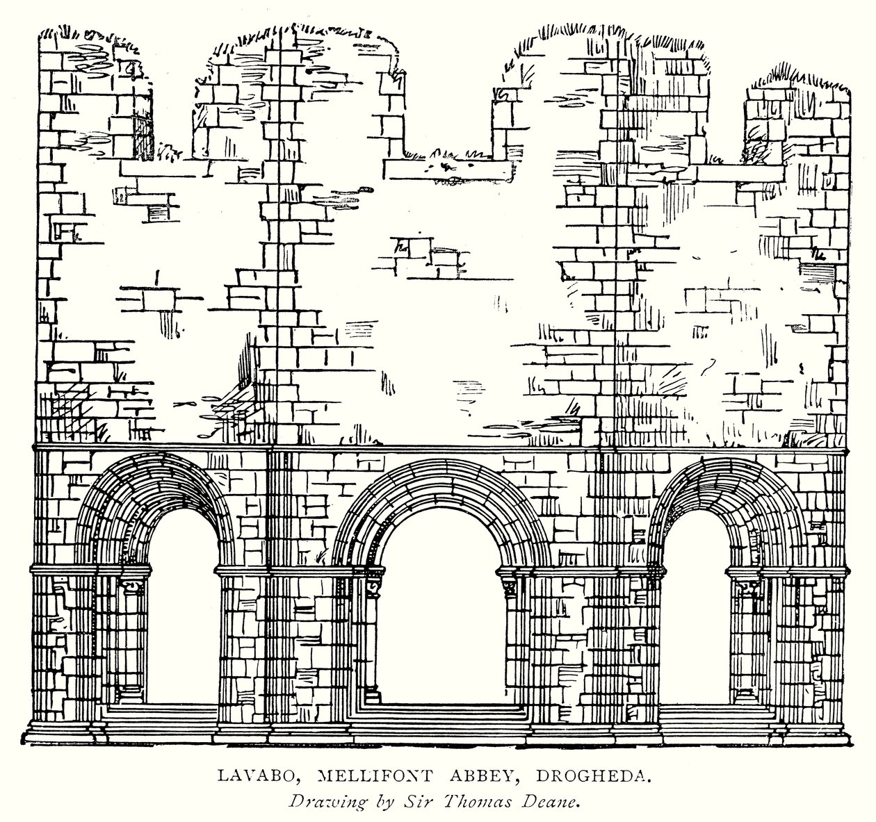 Lavabo, Mellifont Abbey, Drogheda von English School