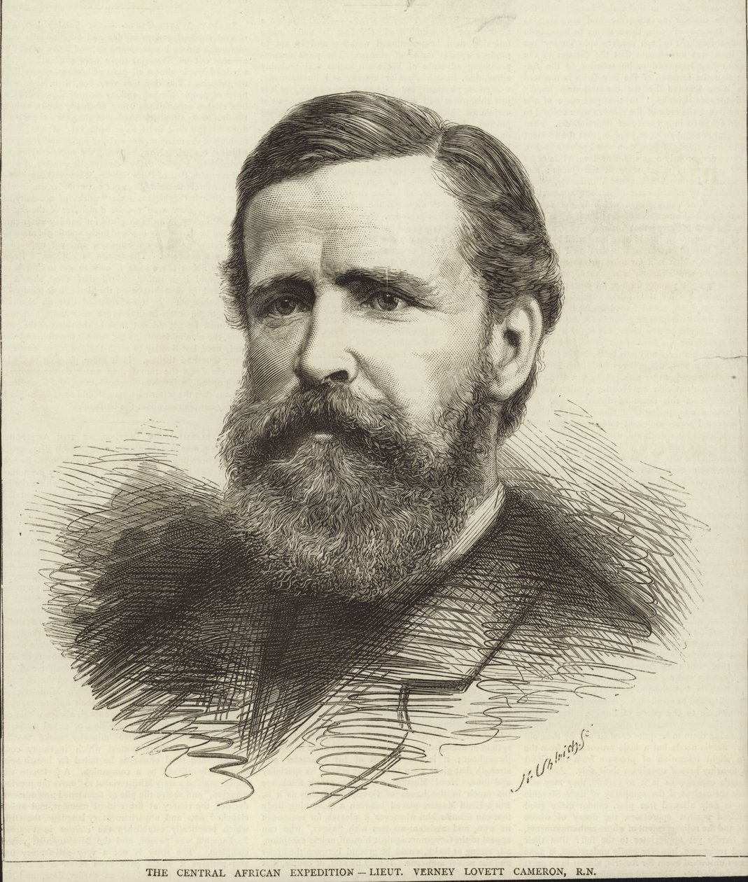 Leutnant Verney Lovett Cameron (Gravur) von English School