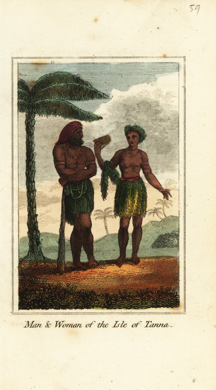 Mann und Frau von der Insel Tanna, Vanuatu von English School