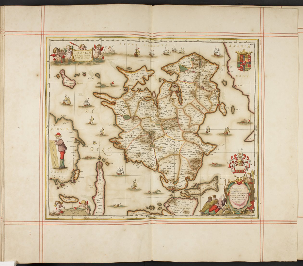 Karte von Seeland von English School