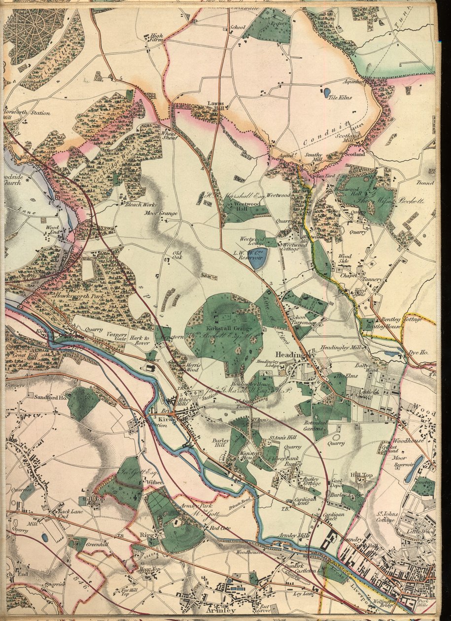Karte, die Toll Bar House, Morris Lane, Kirkstall, West Yorkshire zeigt von English School