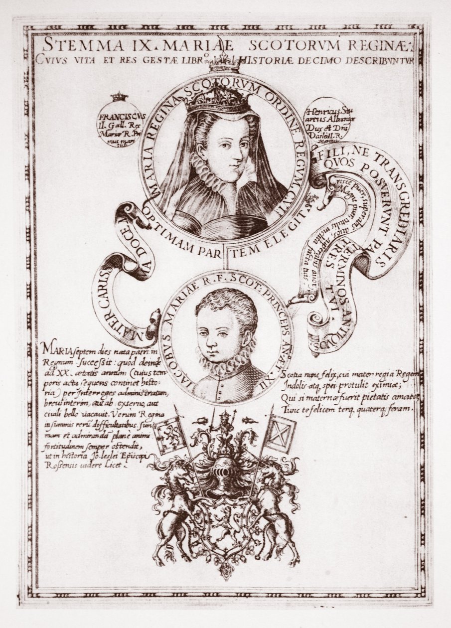 Mariae Scotorum Regina und ihr Sohn, König James von English School