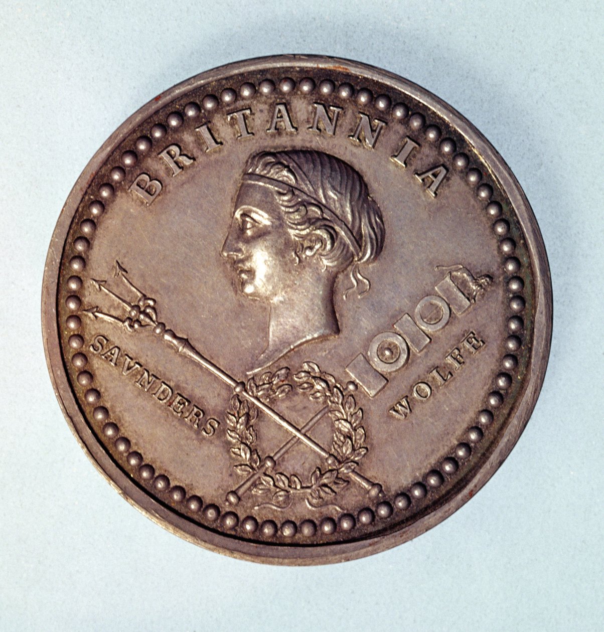 Medaille zur Erinnerung an die britische Eroberung von Quebec von English School