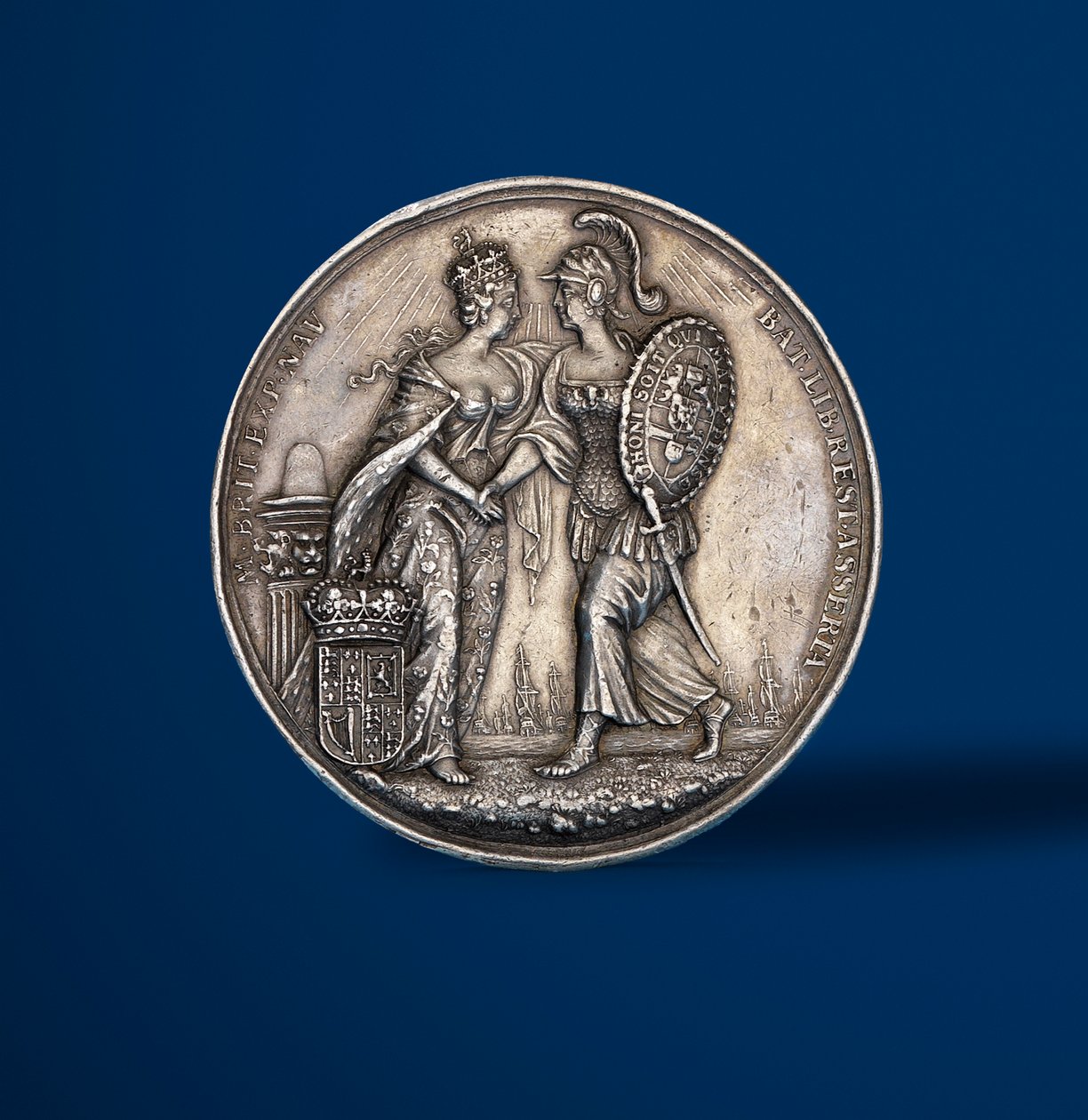 Medaille zur Krönung von Wilhelm und Maria, 1689 (Silber) (Rückseite) von English School