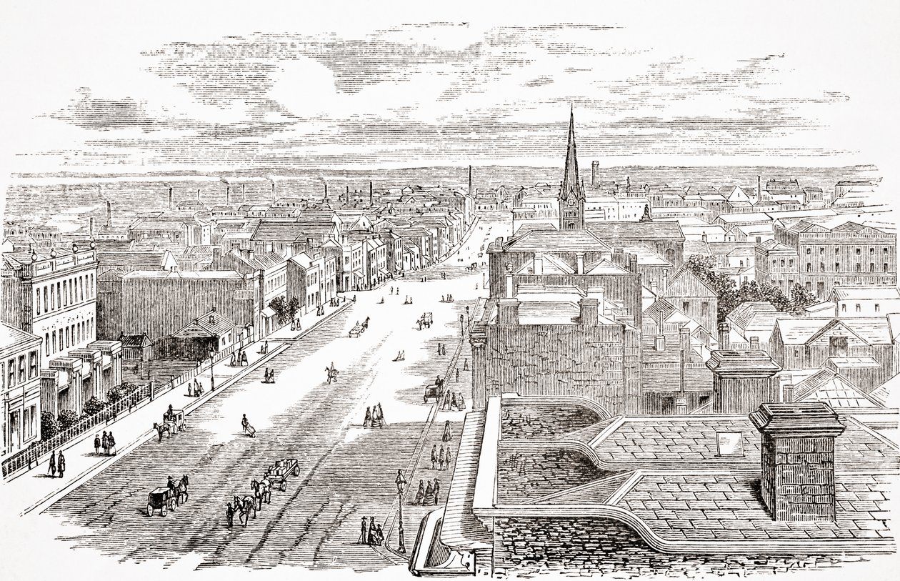 Melbourne, Australien, aus The Gallery of Geography von Rev. Thomas Milner, veröffentlicht ca. 1880 von English School